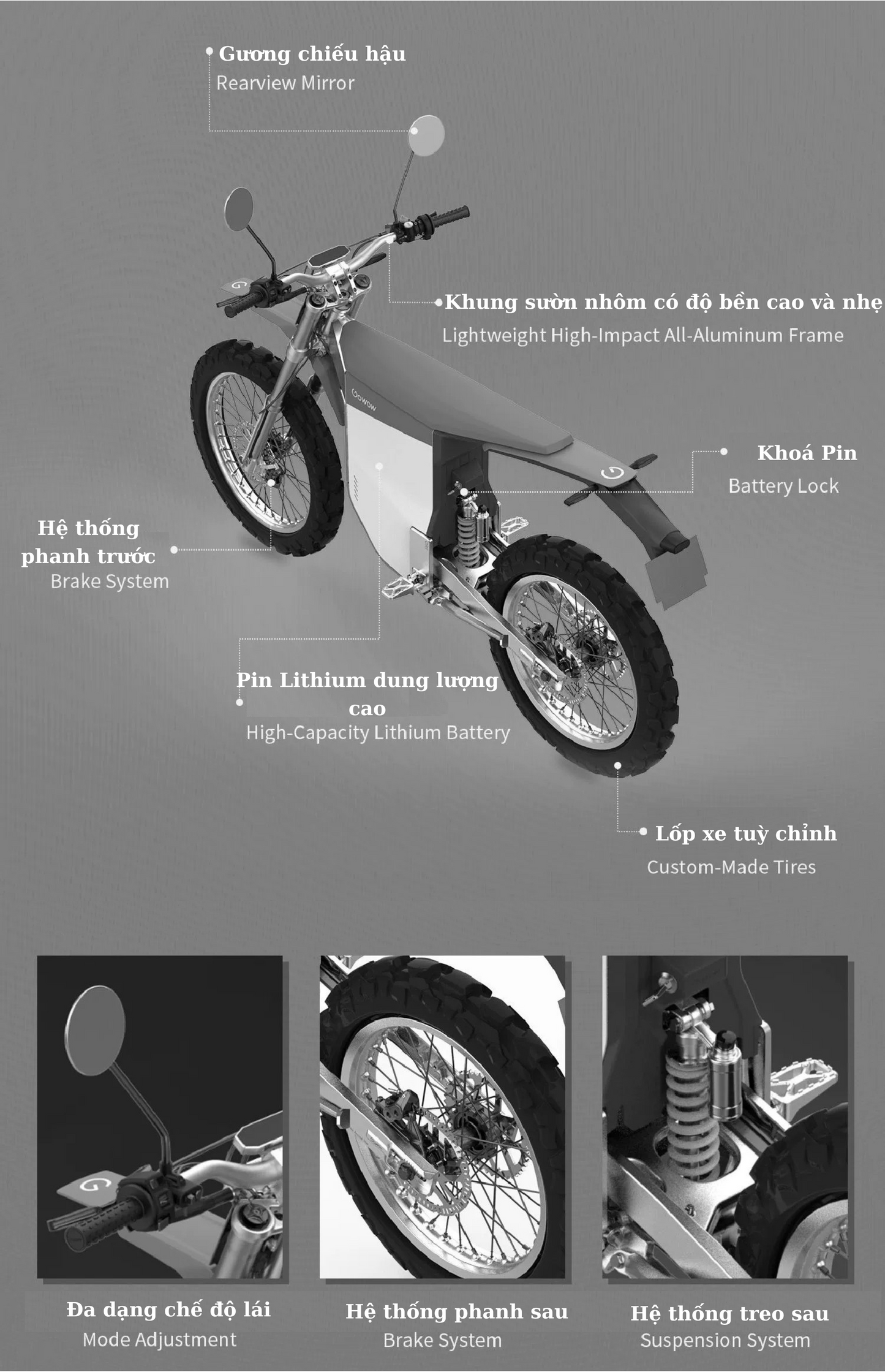 Gowow Alpha: Sức Mạnh Điện Năng, Trải Nghiệm Đỉnh Cao - MÔTÔ ĐỊA HÌNH