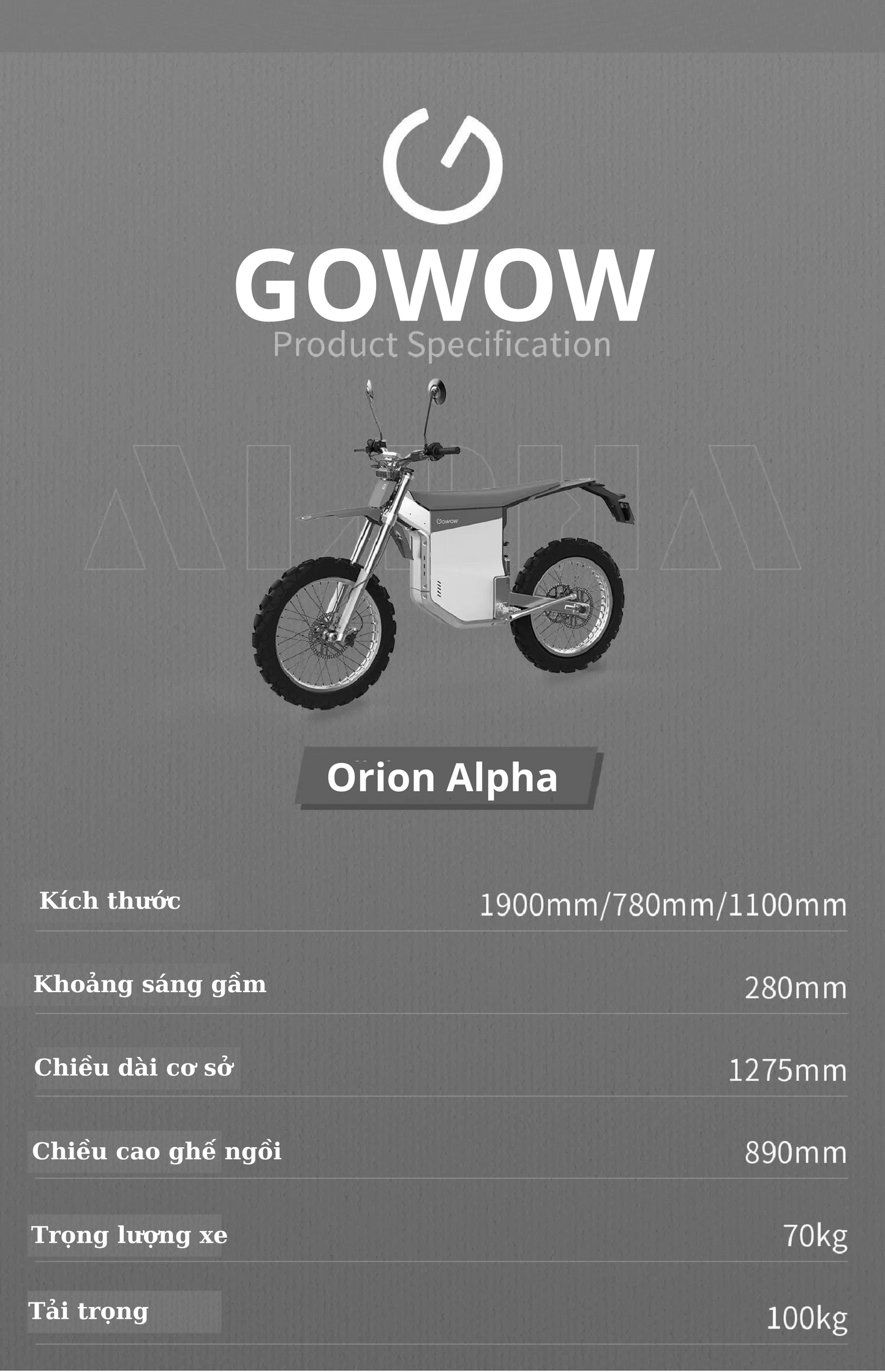 Gowow Alpha: Sức Mạnh Điện Năng, Trải Nghiệm Đỉnh Cao - MÔTÔ ĐỊA HÌNH